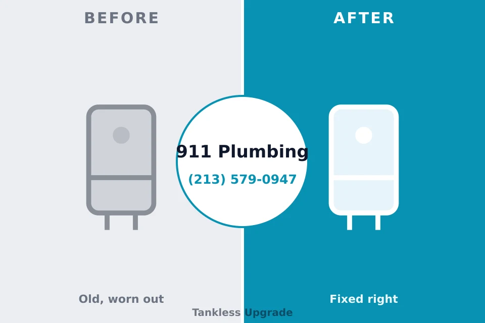 Before and after: plumbing company North Boston, NY